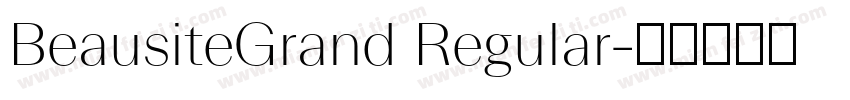 BeausiteGrand Regular字体转换